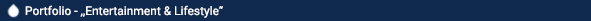 Portfolio Entertainment und Lifestyle Statistik